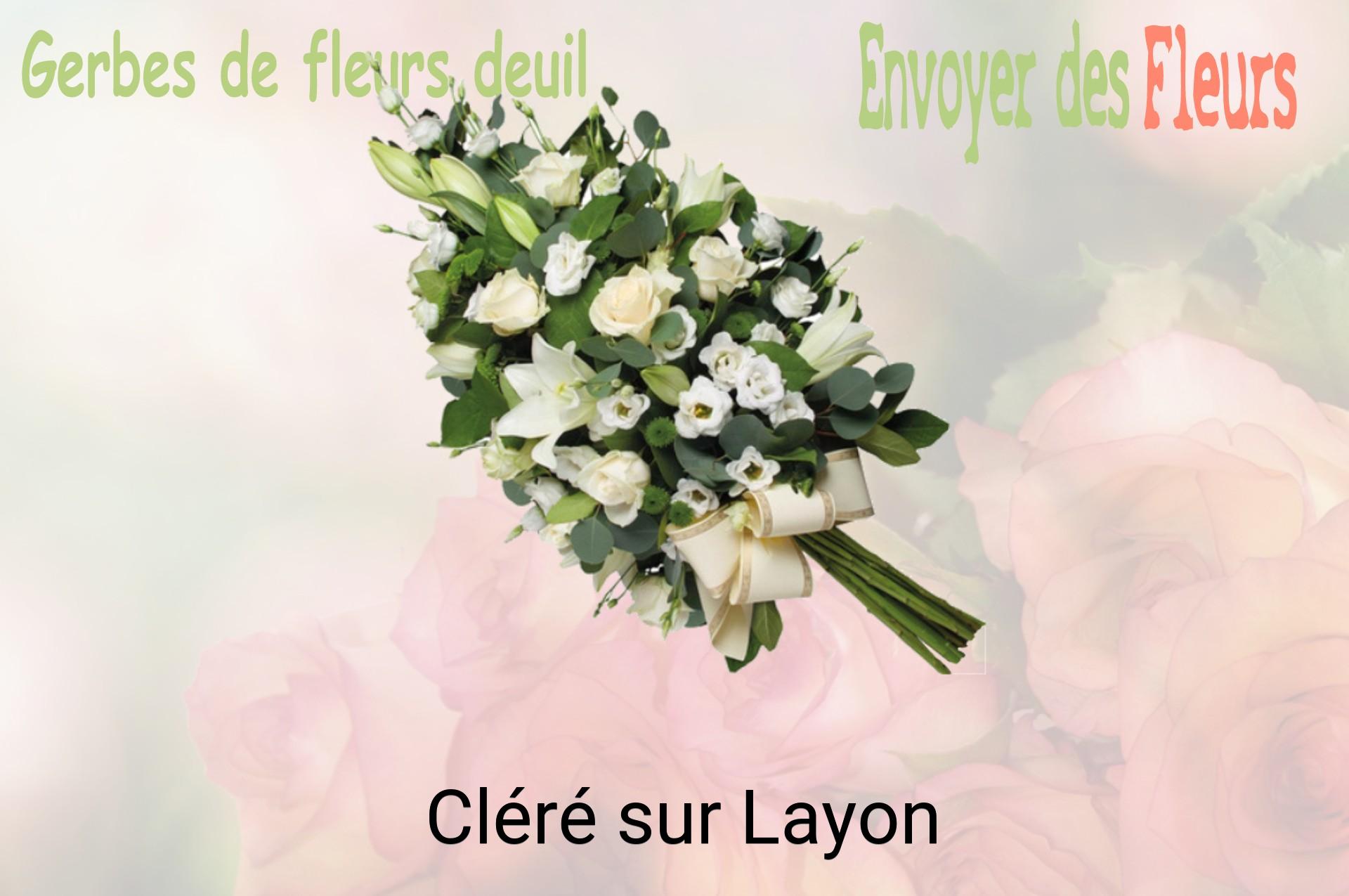 Gerbe de fleurs de deuil livrée à Cléré-sur-Layon